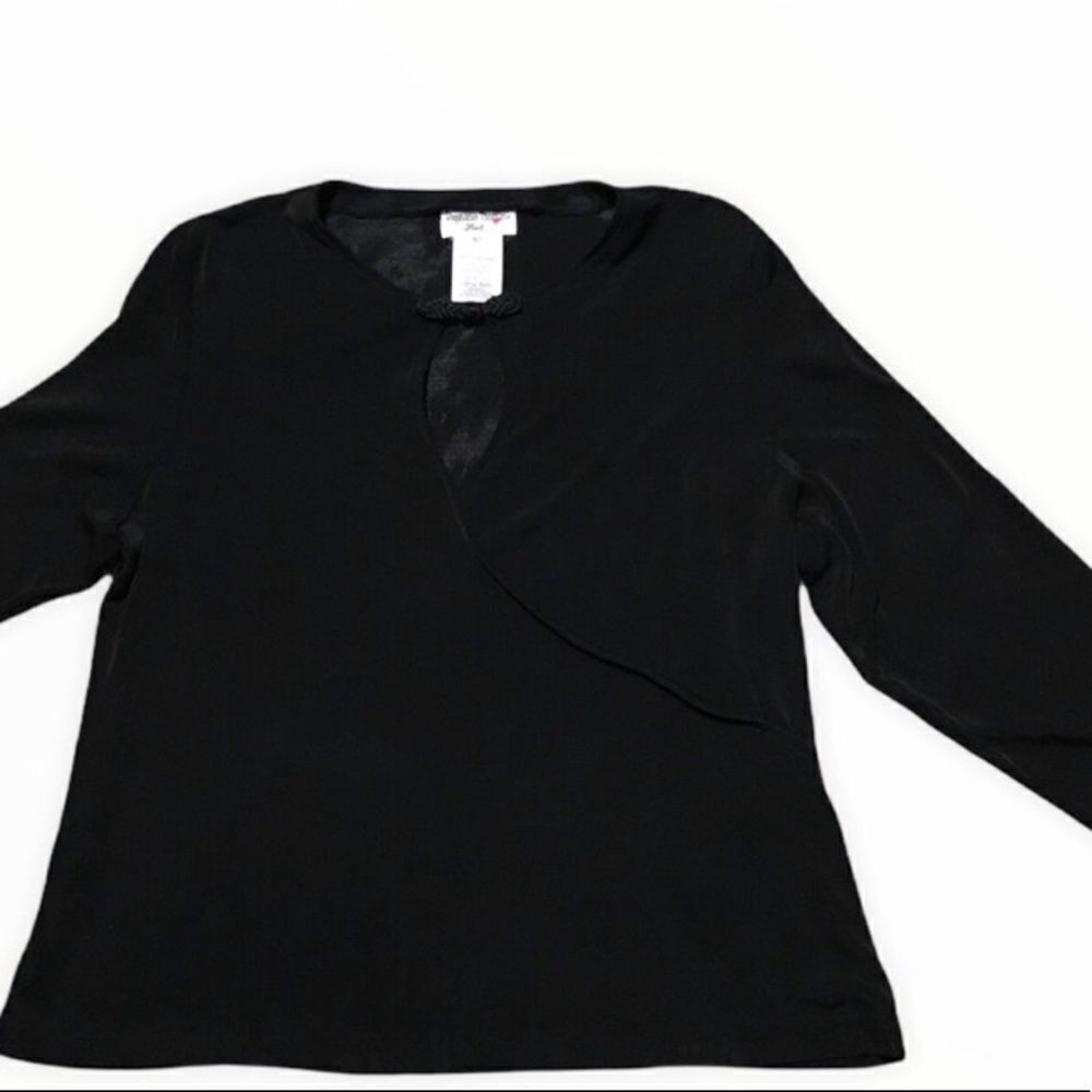 Stephanie Thomas Size 12 Black Blouse NWT - Picture 3 of 6
